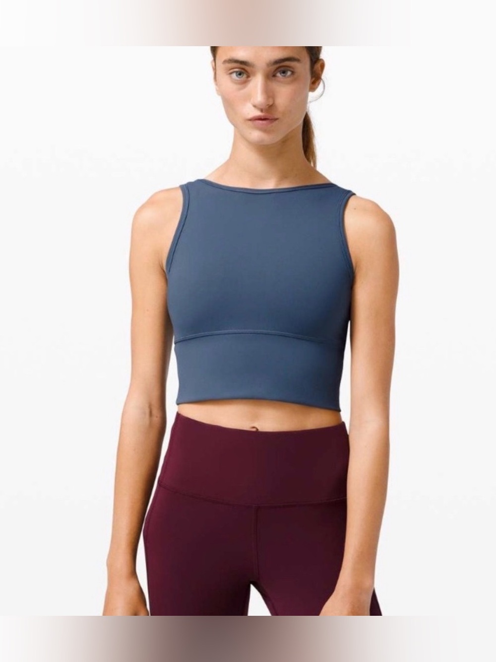 Lululemon Power Pivot Tank in Iron Blue